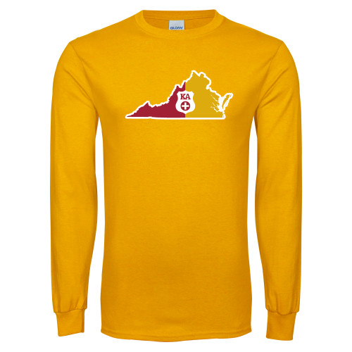  Gold Long Sleeve T Shirt - Virginia