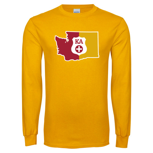  Gold Long Sleeve T Shirt - Washington