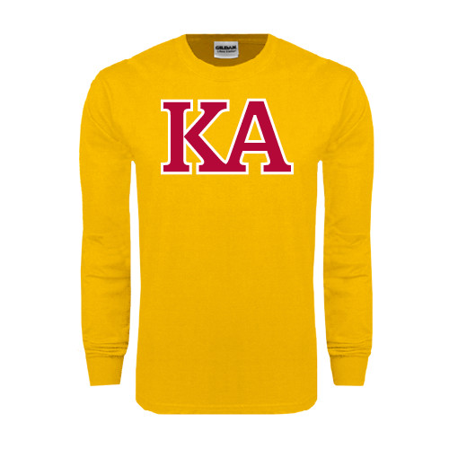 Kappa Alpha Gold Long Sleeve T Shirt-Two Color KA