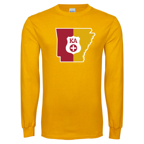  Gold Long Sleeve T Shirt - Arkansas
