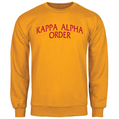 Kappa Alpha Gold Fleece Crew-Arched Kappa Alpha Order