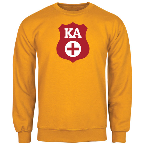 Kappa Alpha Gold Fleece Crew-KA Shield