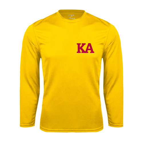 Kappa Alpha Gold Performance Long Sleeve Shirt-KA