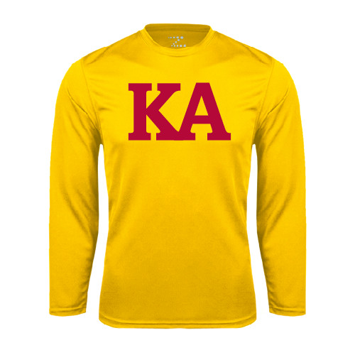 Kappa Alpha Gold Performance Long Sleeve Shirt-KA