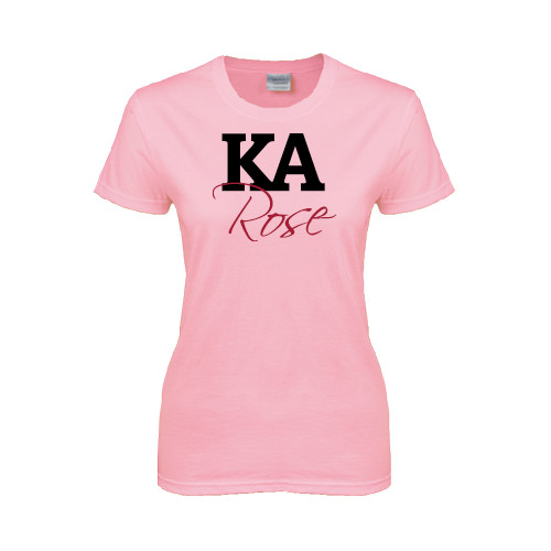 Kappa Alpha Womens Pink Short Sleeve Tee-KA Rose
