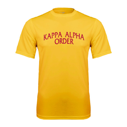 Kappa Alpha Gold Performance Tee-Arched Kappa Alpha Order