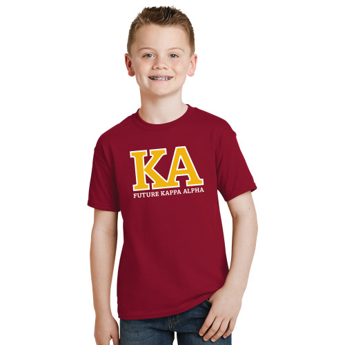Kappa Alpha Youth Cardinal T Shirt-KA Future Kappa Alpha