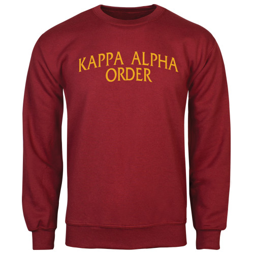 Kappa Alpha Cardinal Fleece Crew-Arched Kappa Alpha Order