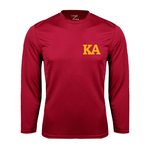 Kappa Alpha Cardinal Performance Long Sleeve Shirt-KA