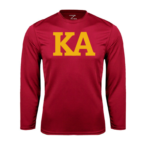 Kappa Alpha Cardinal Performance Long Sleeve Shirt-KA