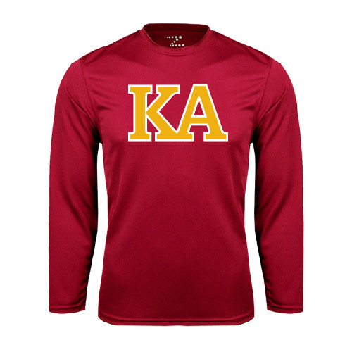 Kappa Alpha Cardinal Performance Long Sleeve Shirt-Two Color KA
