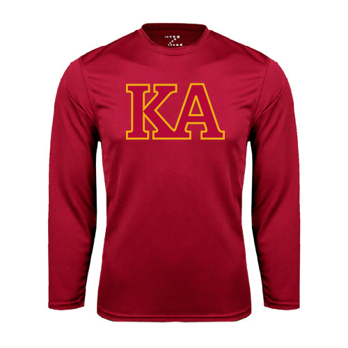 Kappa Alpha Cardinal Performance Long Sleeve Shirt-Two Color KA