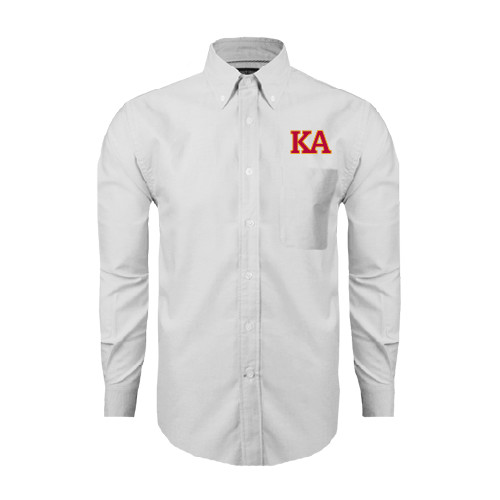 Kappa Alpha White Oxford Long Sleeve Shirt-Two Color KA
