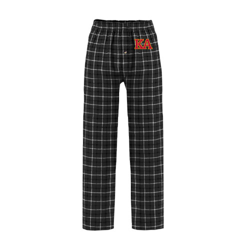 Kappa Alpha Black/Grey Flannel Pajama Pant-Two Color KA