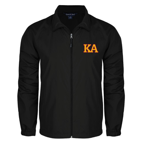 Kappa Alpha Black Full Zip Wind Jacket-Two Color KA
