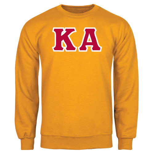 Kappa Alpha Gold Fleece Crew-KA Tackle Twill, Tackle Twill