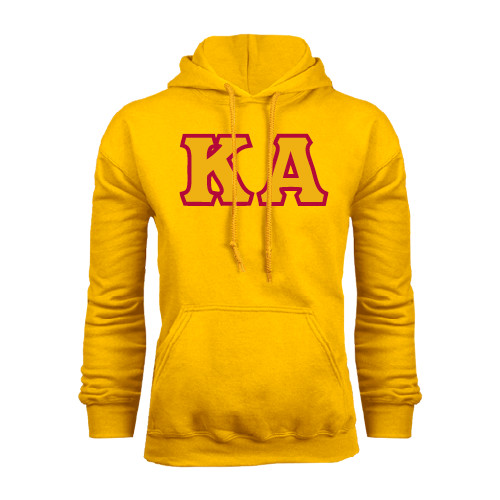 Kappa Alpha Gold Fleece Hoodie-KA Tackle Twill, Tackle Twill
