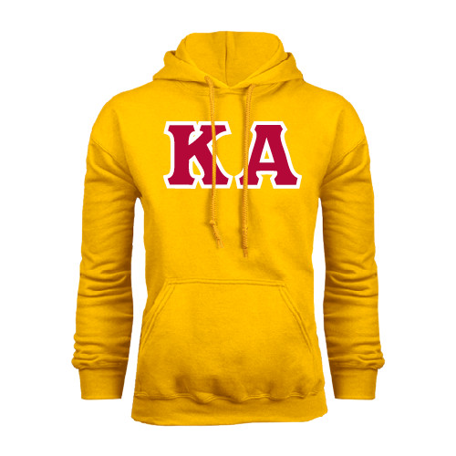 Kappa Alpha Gold Fleece Hoodie-KA Tackle Twill, Tackle Twill