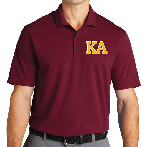 Kappa Alpha Nike Cardinal Dri Fit Micro Pique 2.0 Polo-Two Color KA