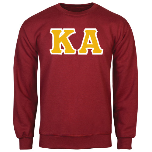 Kappa Alpha Cardinal Fleece Crew-KA Tackle Twill, Tackle Twill