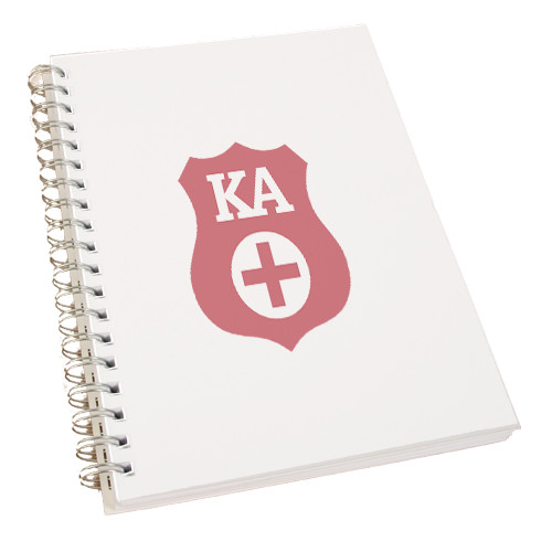 Kappa Alpha Clear 7 x 10 Spiral Journal Notebook-KA Shield