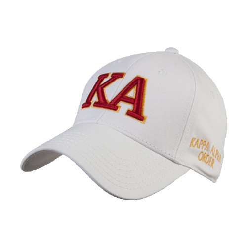  White Structured Adjustable Pro Style Hat - Two Color KA