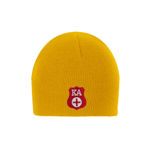  Gold Knit Beanie - KA Shield