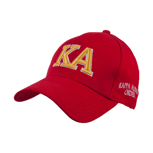  Red Structured Adjustable Pro Style Hat - Two Color KA