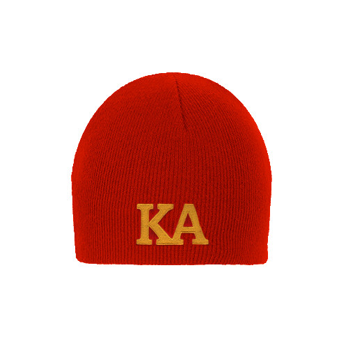  Red Knit Beanie - KA