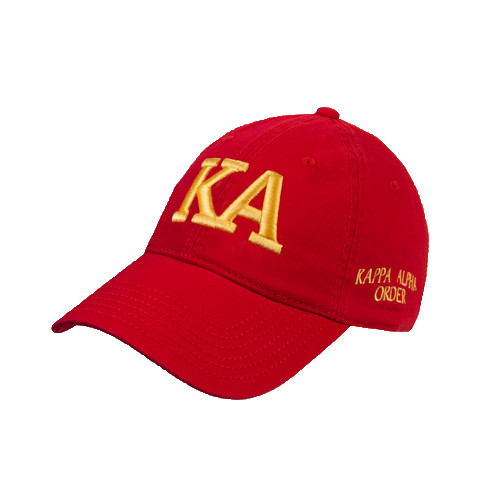  Red Unstructured Adjustable Low Profile Hat - KA