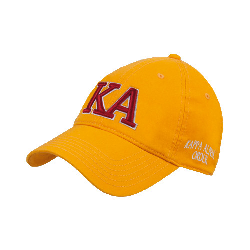 Kappa Alpha Gold Unstructured Adjustable Low Profile Hat-Two Color KA
