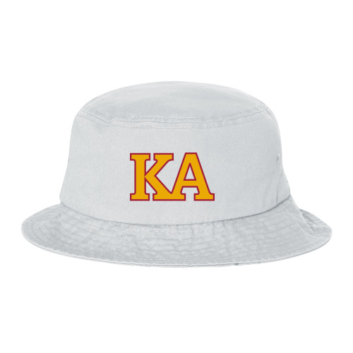 Kappa Alpha Sportsman White Bucket Hat-Two Color KA