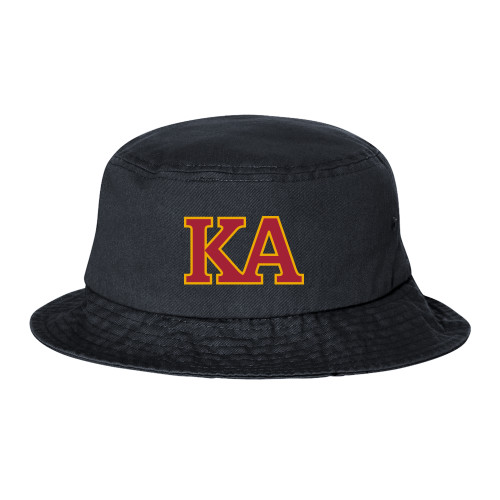 Kappa Alpha Sportsman Black Bucket Hat-Two Color KA