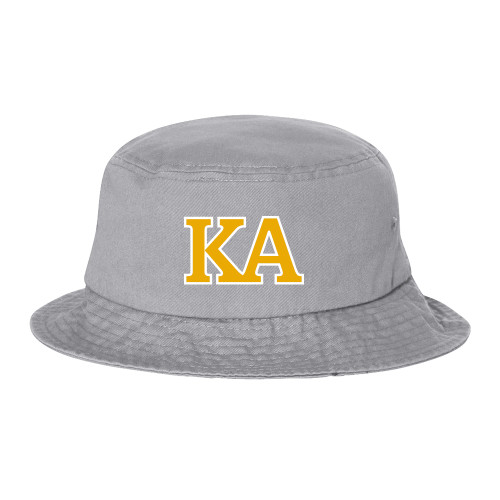 Kappa Alpha Sportsman Grey Bucket Hat-Two Color KA