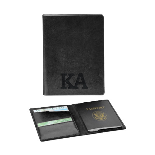 Kappa Alpha Fabrizio Black RFID Passport Holder-KA