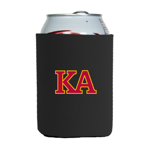 Kappa Alpha Neoprene Black Can Holder-Two Color KA
