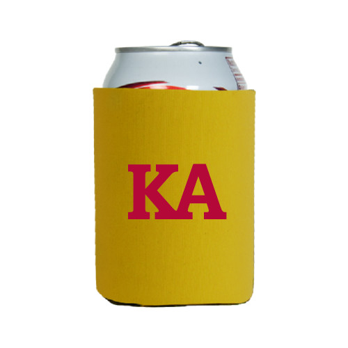 Kappa Alpha Neoprene Gold Can Holder-KA