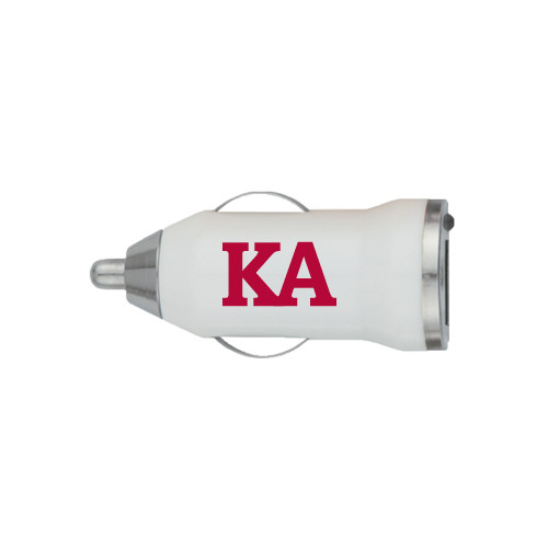 On the Go White Car Charger - KA