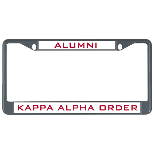  Metal License Plate Frame in Black - Alumni