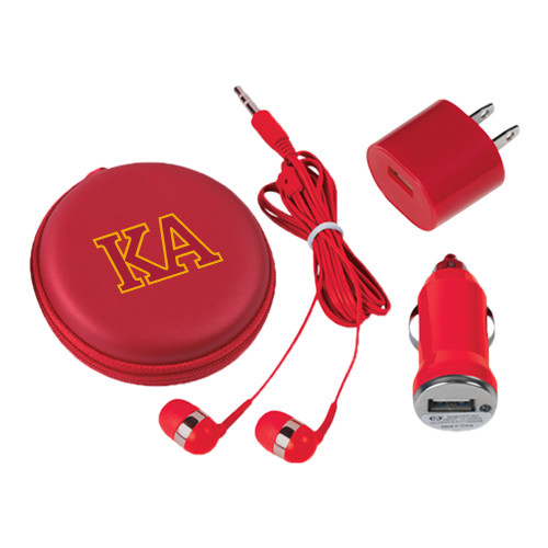  3 in 1 Red Audio Travel Kit - Two Color KA