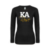 Thumbnail image for  Womens Black Long Sleeve V Neck Tee 