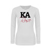 Thumbnail image for  Womens White Long Sleeve V Neck Tee