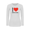 Thumbnail image for  Womens White Long Sleeve V Neck Tee