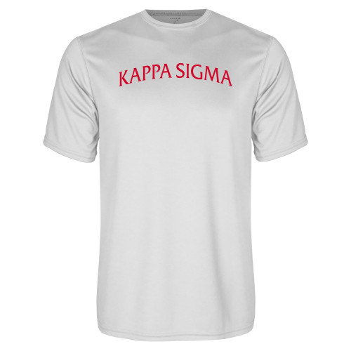 White Performance Tee-Arched Kappa Sigma