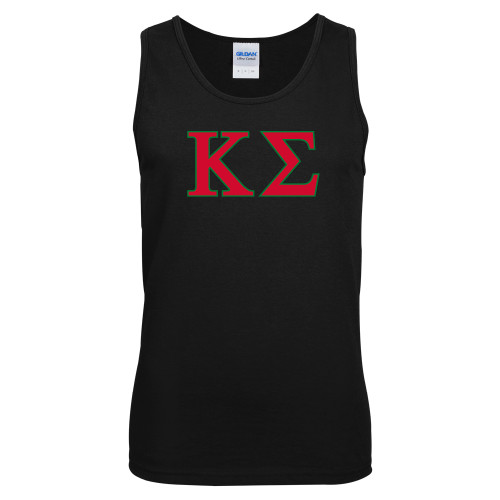 Black Tank Top-Kappa Sigma - Greek Letters - 2 Color