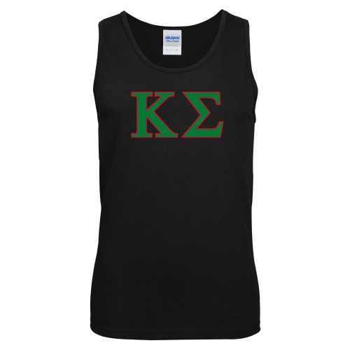 Black Tank Top-Kappa Sigma - Greek Letters - 2 Color