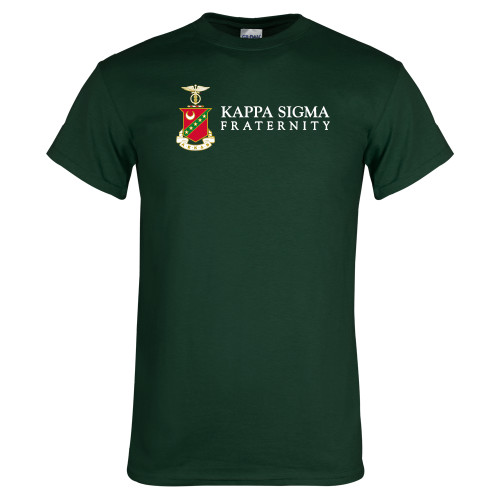 Dark Green T Shirt-Kappa Sigma Fraternity w/ Crest