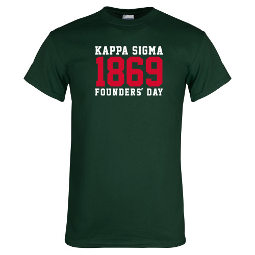 Dark Green T Shirt-Founders Day - Jersey Type Stacked