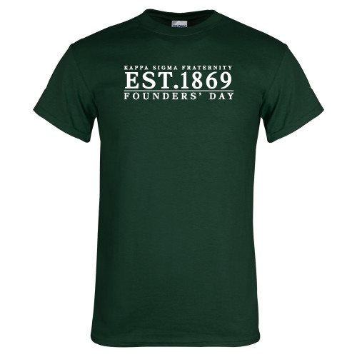 Dark Green T Shirt-Founders Day - Traditional Type