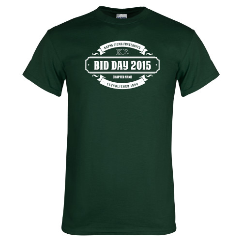 Dark Green T Shirt-BiD Day -  Chapter Personalized